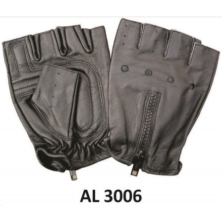 Men's Leather Fingerless Gloves Size 2XL 